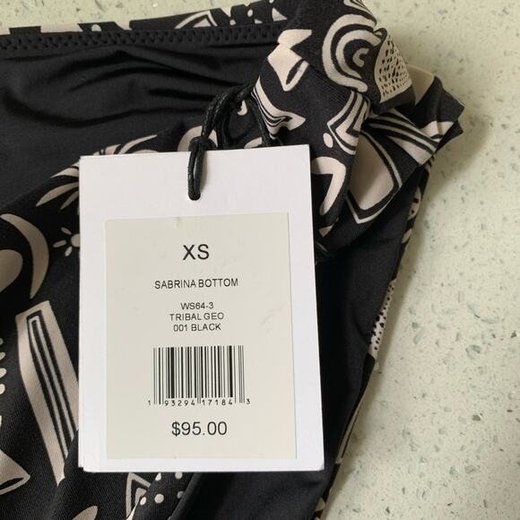 NWT Onia Sabrina Swim High Waist Geo Bikini Bottom XS - Picture 7 of 12
